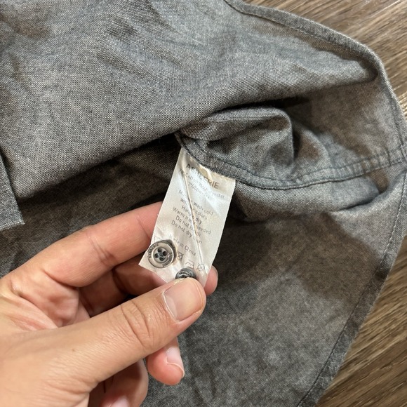 Ash & Erie Heather Charcoal Brushed Shirt Men's Size Medium - Picture 6 of 7